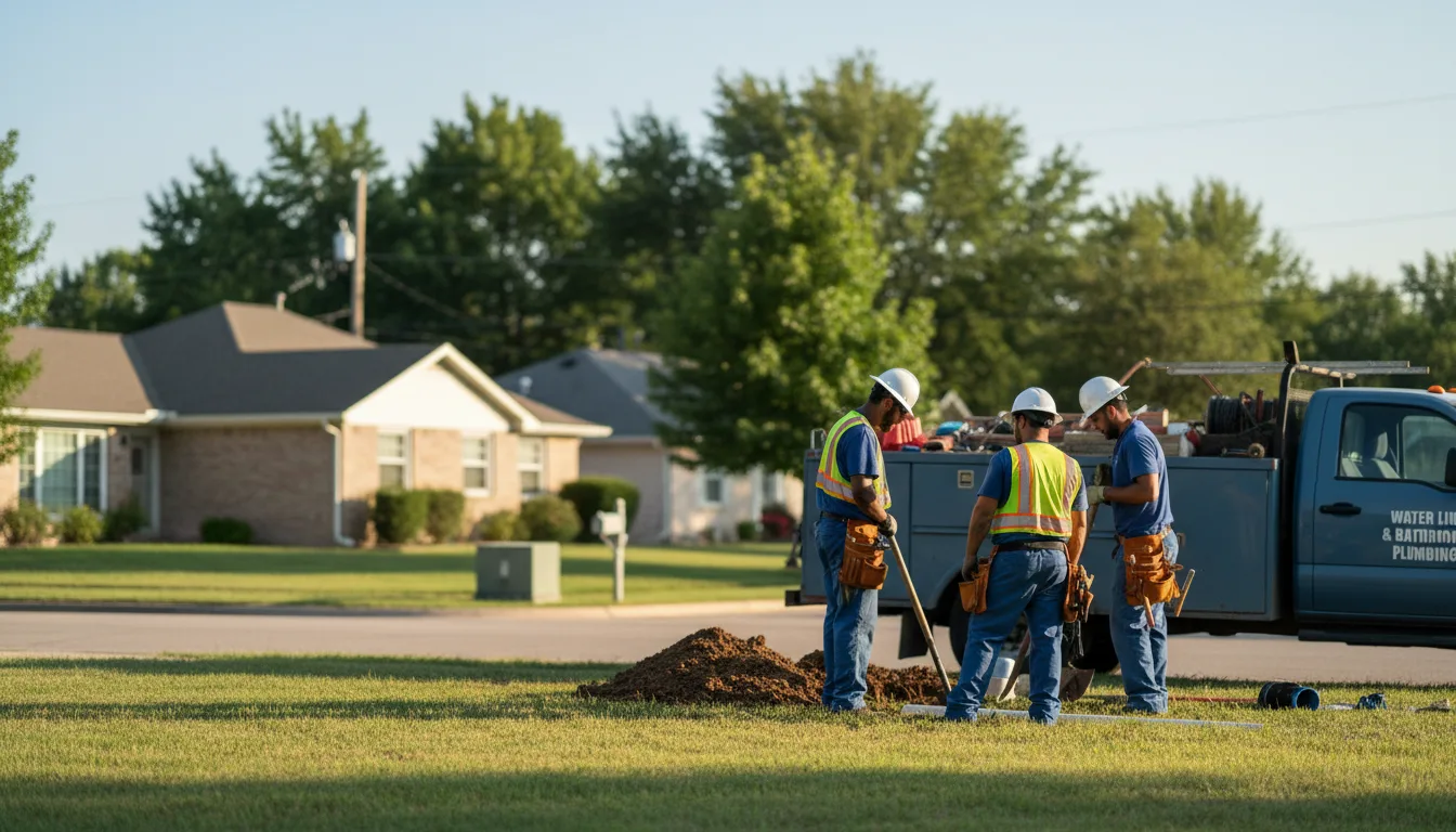 Residential water line and bathroom plumbing service in Thurston, NE